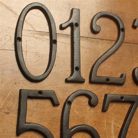 cast metal house numbers|3 Inch Cast Iron House Numbers and Letters, Vintage Cast Iron .